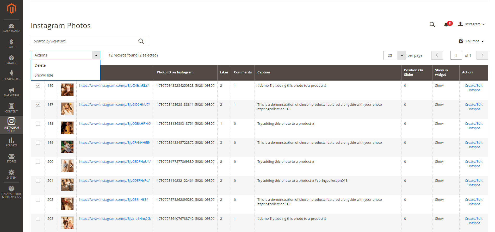 Documentation > 3. Instagram Integration (Plus) User Guide > Instagram-photos.png