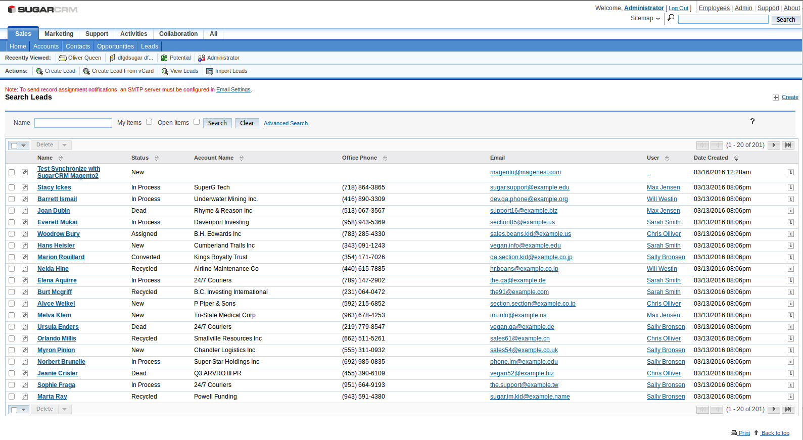 Documentation > 2. Sugar CRM Integration User Guides > sugarcrm_leads.png