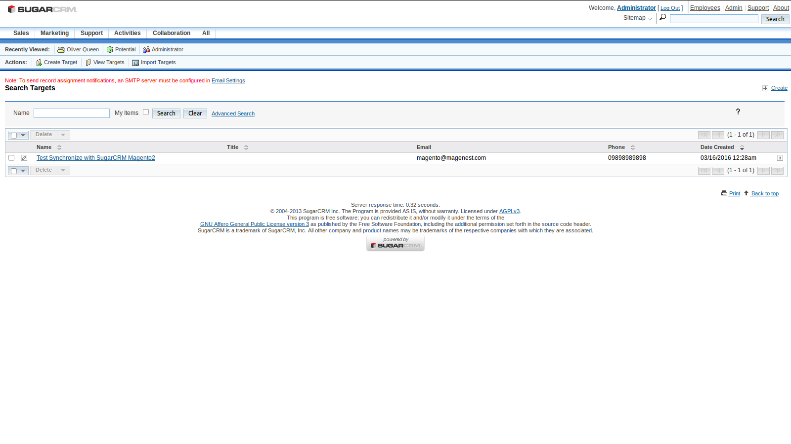 Documentation > 2. Sugar CRM Integration User Guides > sugarcrm_targets.png