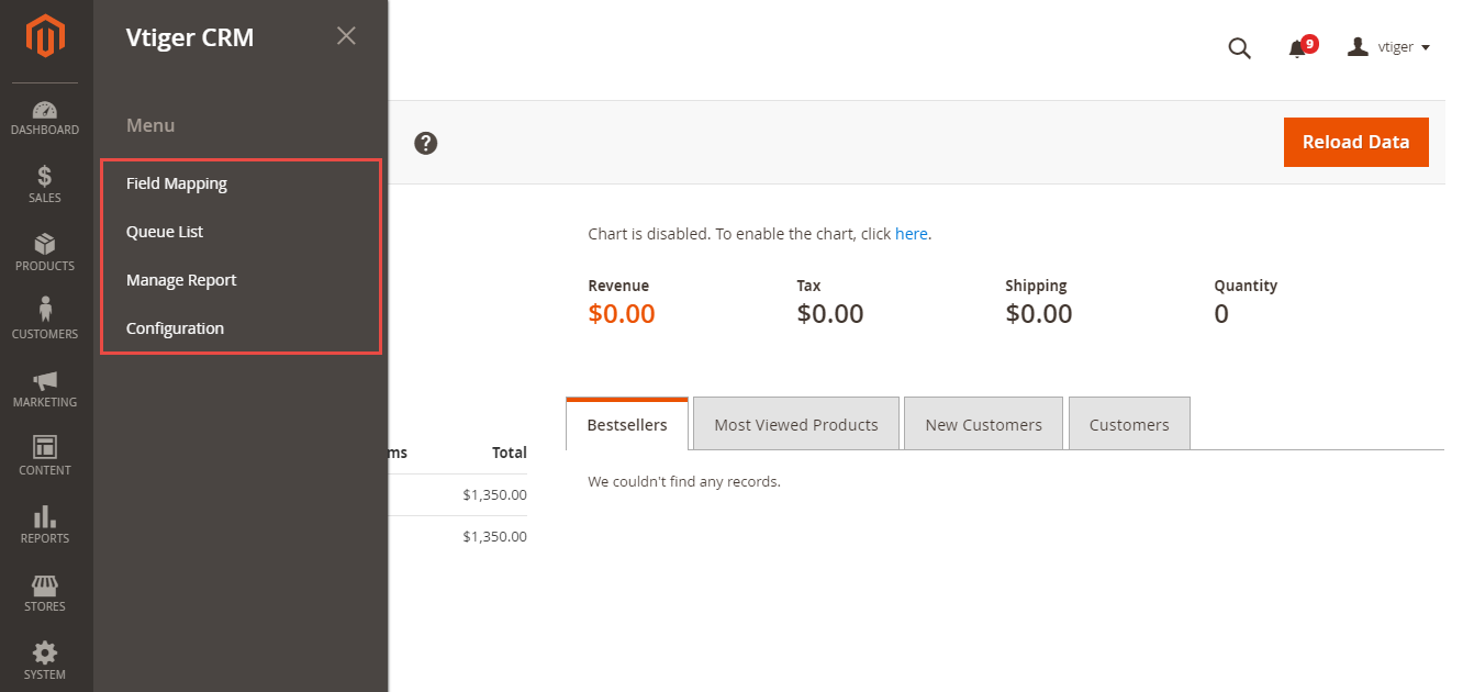 Documentation > 2. Vtiger CRM Integration User Guides > 01-Magenest-Vtiger-CRM-Integration-Menu.png