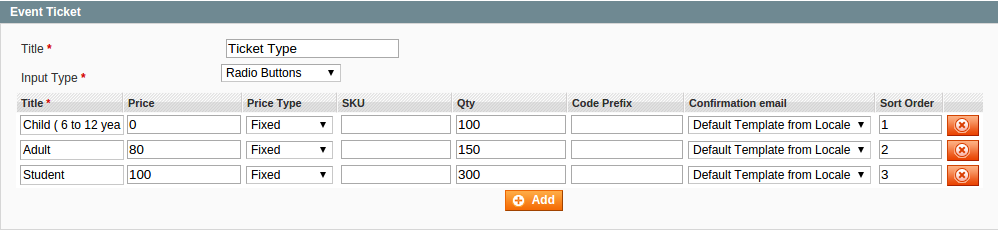 Magento tickets extension