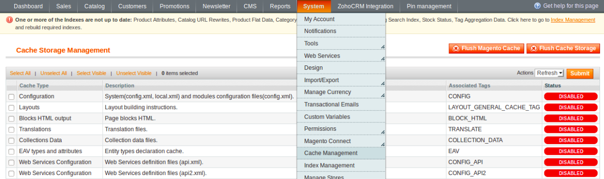 Documentation > Magento Event Tickets > event ticket-installation2.png (cache management) event tickets extension