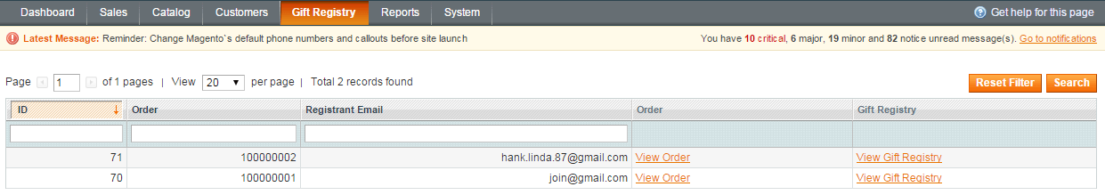 Documentation > Magento Gift Registry > 11.png (manage order) Magento gift registry extension