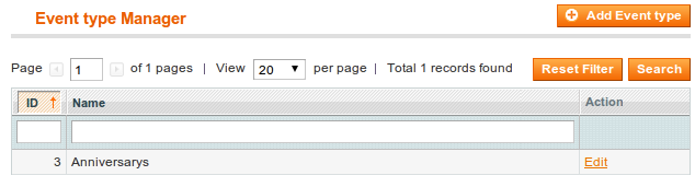 Documentation > Magento Gift Registry > 6.png (event type) Magento gift registry extension
