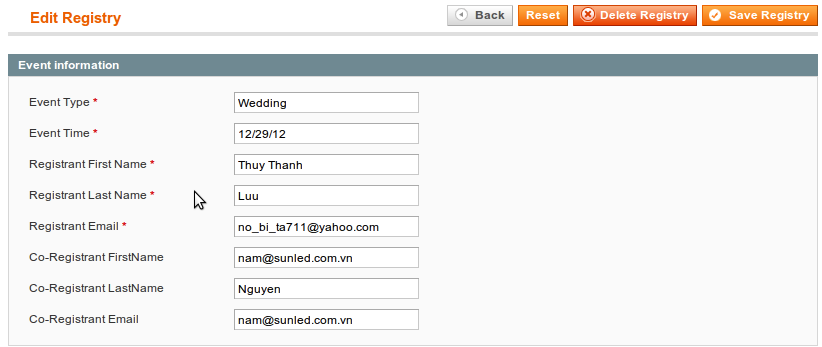 Documentation > Magento Gift Registry > 9.png (edit registry) Magento gift registry extension
