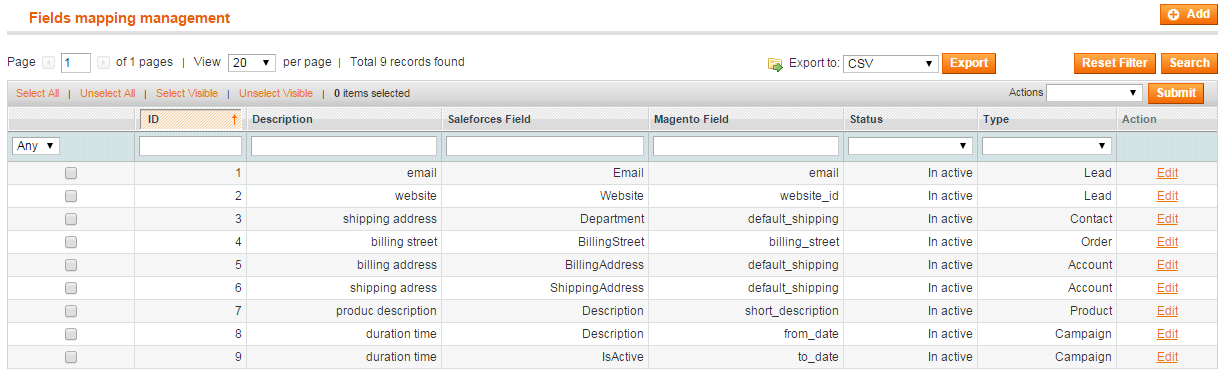 Documentation > 2. Magento Salesforce CRM Integration User Guides > 10.png (field mapping) Magento salesforce extension