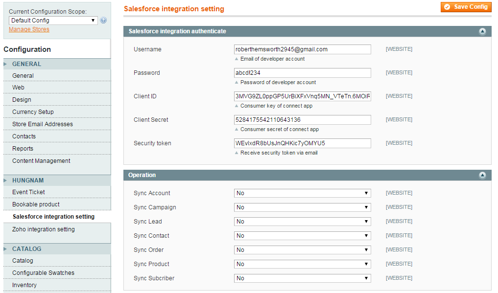 Magento CRM integration