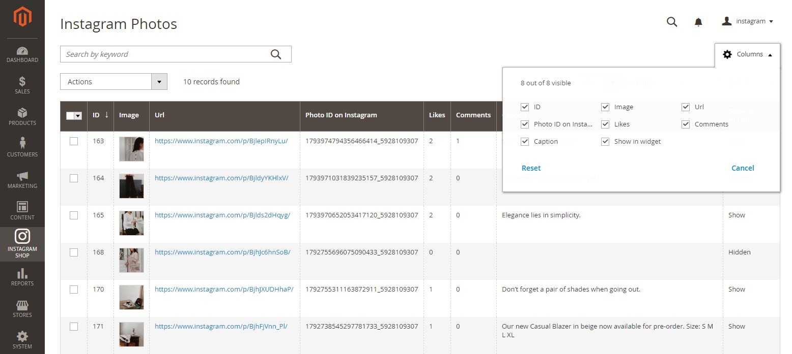 Documentation > 2. Instagram Shop Integration User Guide (Standard) > column.jpg