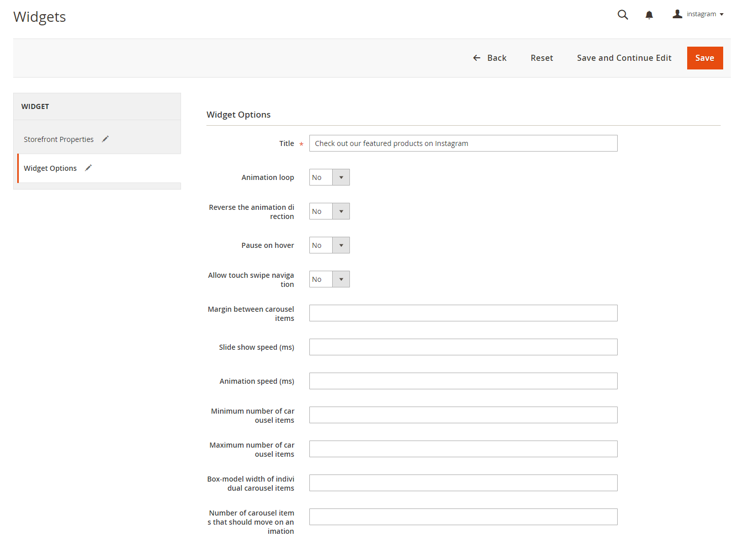Documentation > 2. Instagram Shop Integration User Guide (Standard) > widget options.png