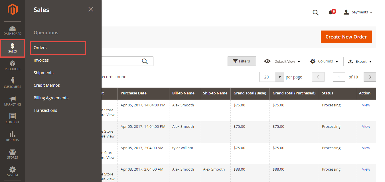 Documentation > 2. Payeezy Payment Gateway User Guide > Magenest-Magento-2-Payeezy-Payment-Orders.png