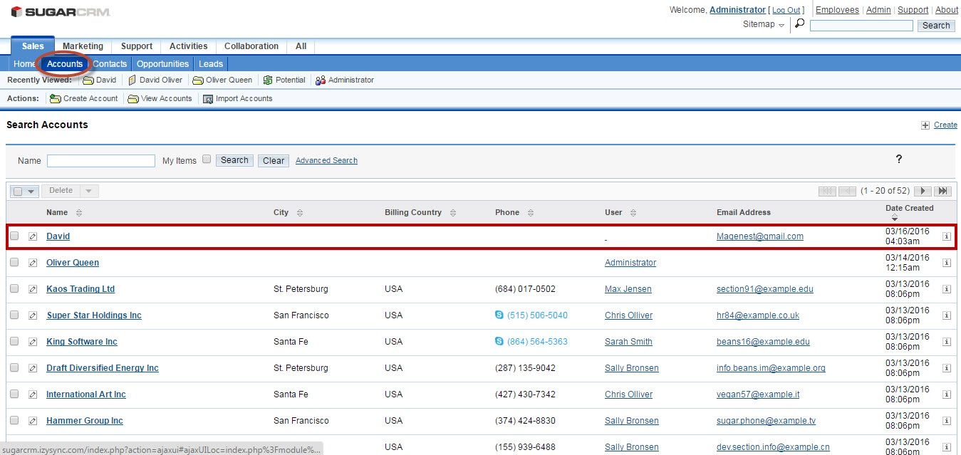 Documentation > Sugar CRM Integration > account.jpg